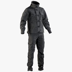 Black SWAT Uniform (2 cloth sides) 3D model